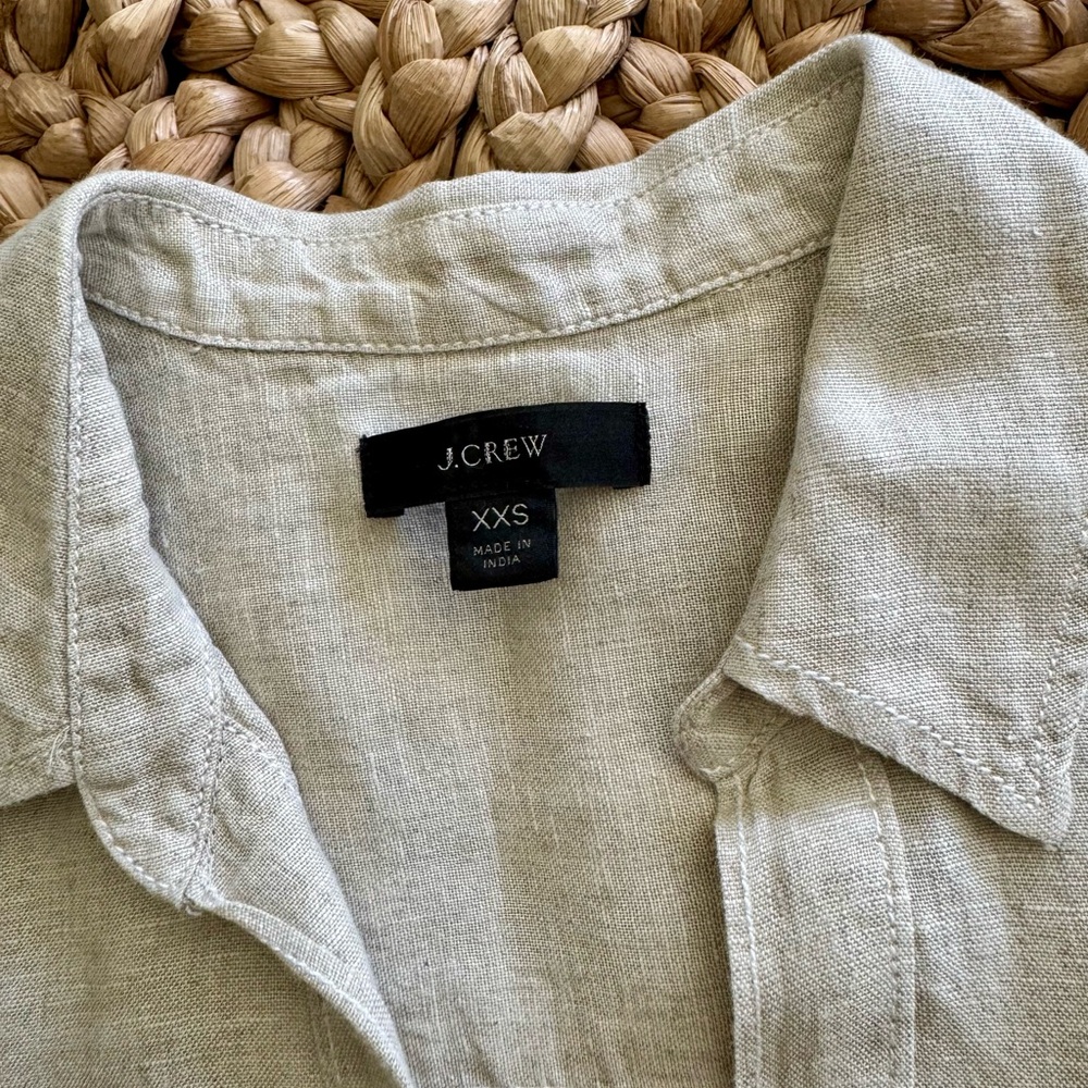 Timeless J.Crew Linen Shirt in a perfect neutral hue